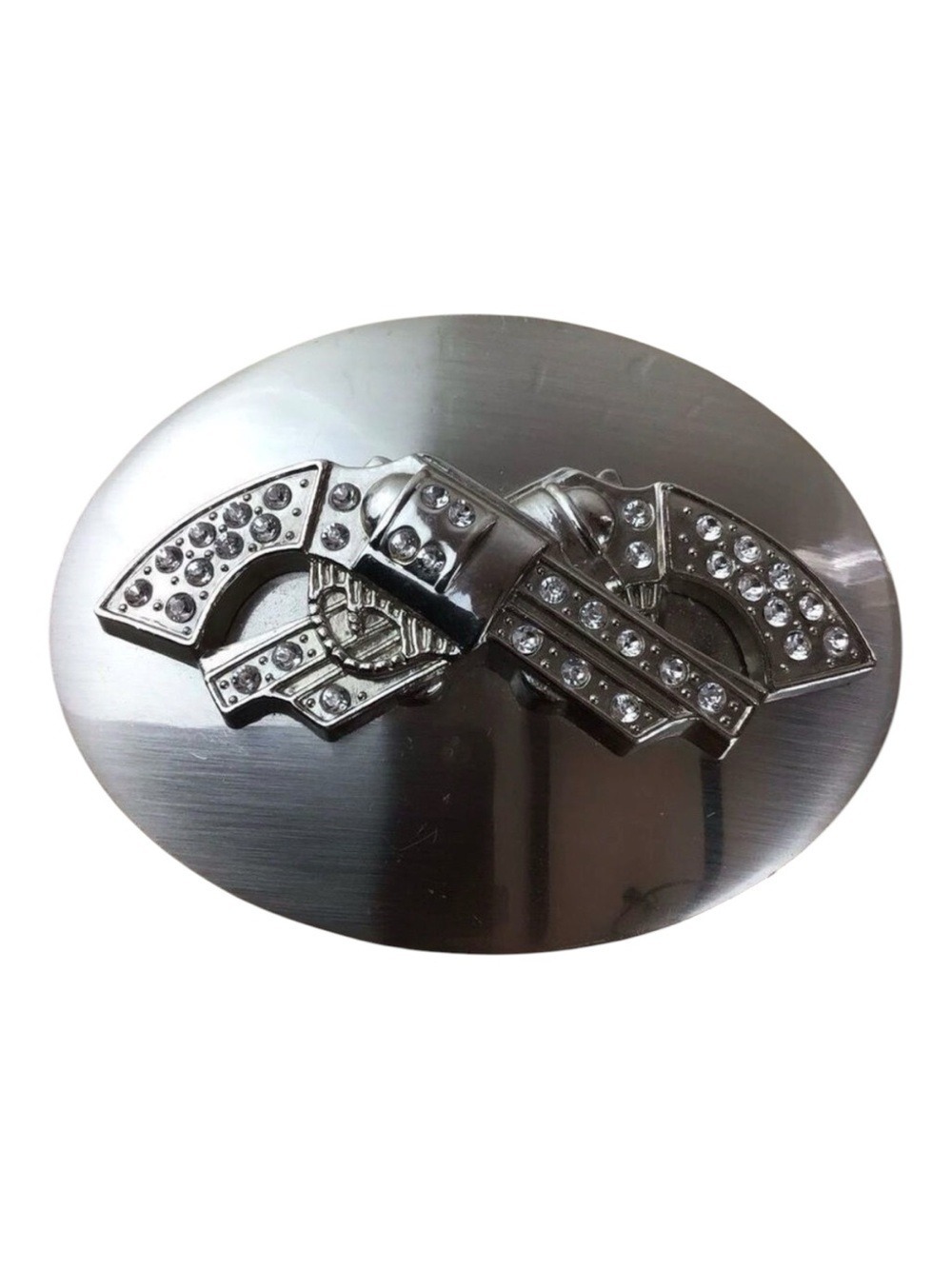 Vintage Cowboy Guns Belt Buckle Incrusted crystal gangster southwestern country